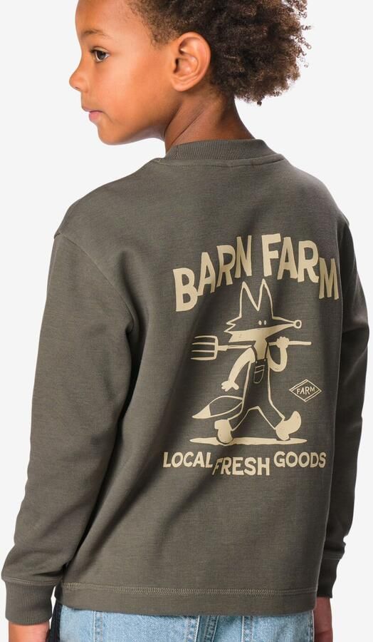 HEMA Kinder T-shirt Jersey Boerderij Grijs (grijs)