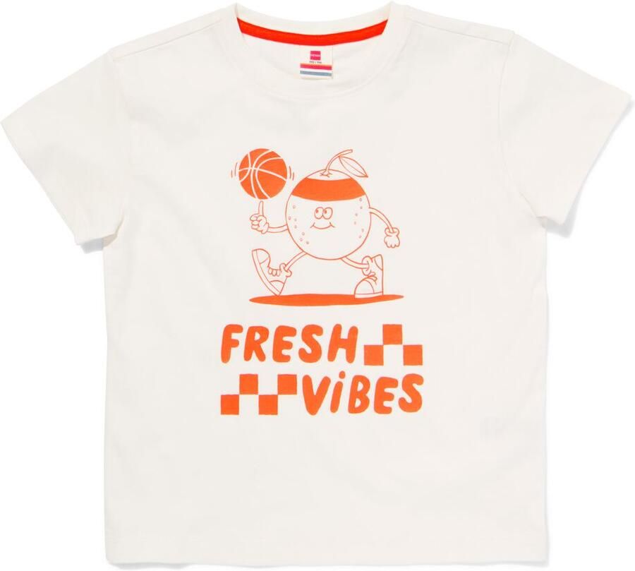 HEMA Kinder T-shirt Koningsdag Gebroken Wit (gebroken wit)