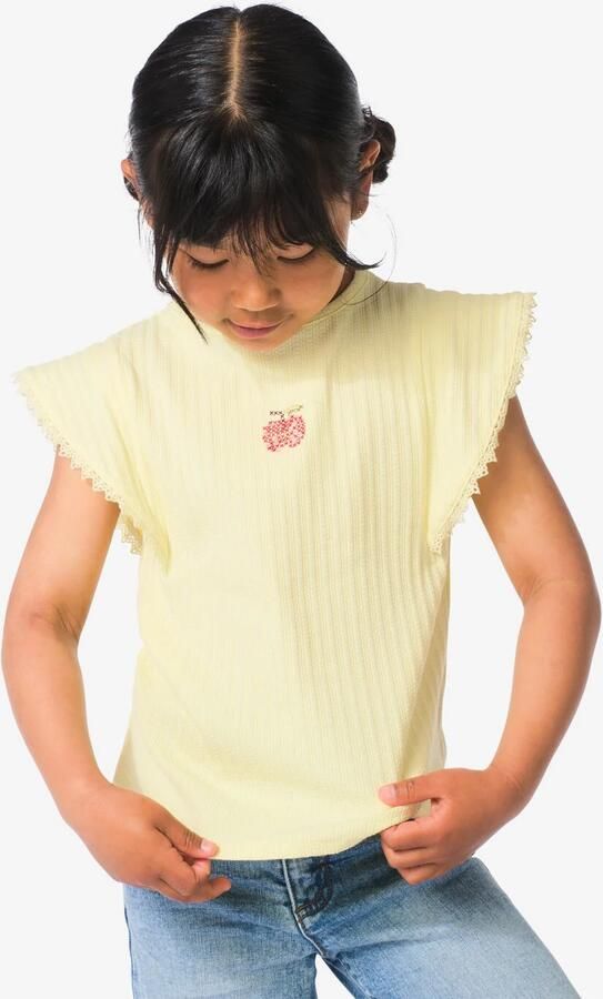 HEMA Kinder T-shirt Lichtgeel (lichtgeel)