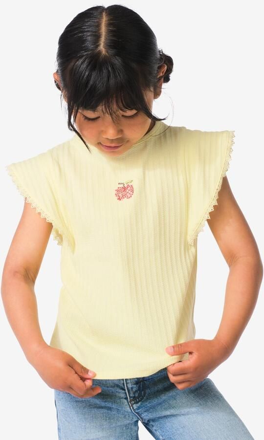 HEMA Kinder T-shirt Lichtgeel (lichtgeel)