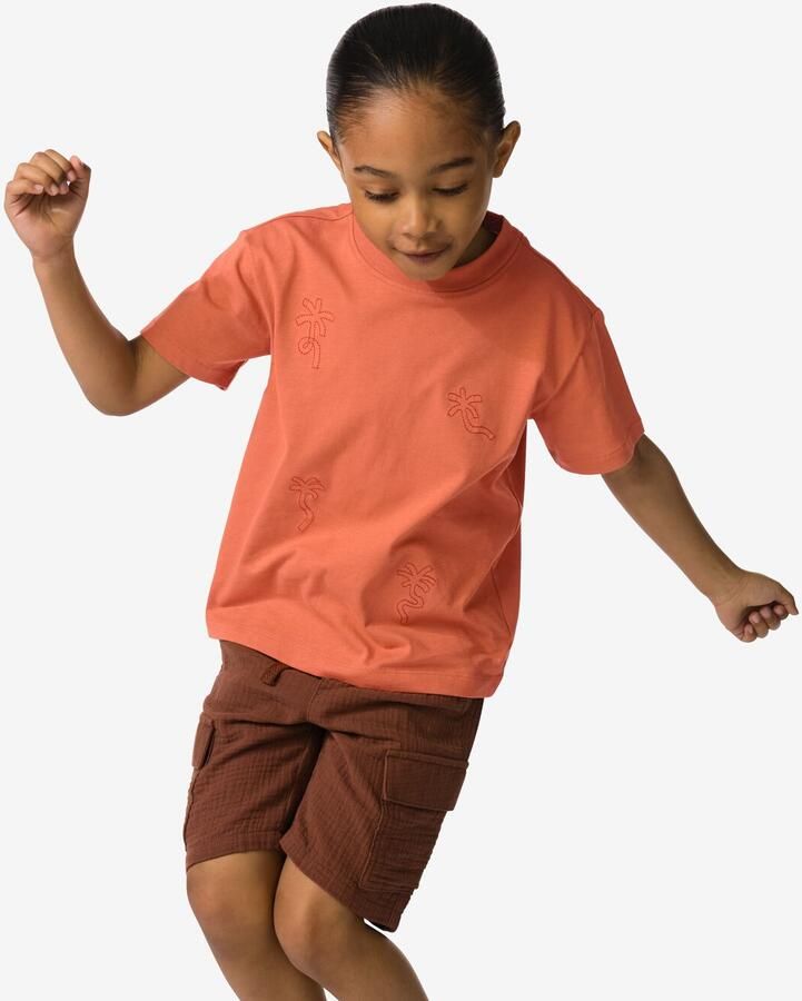HEMA Kinder T-shirt Palm Bruin (bruin)