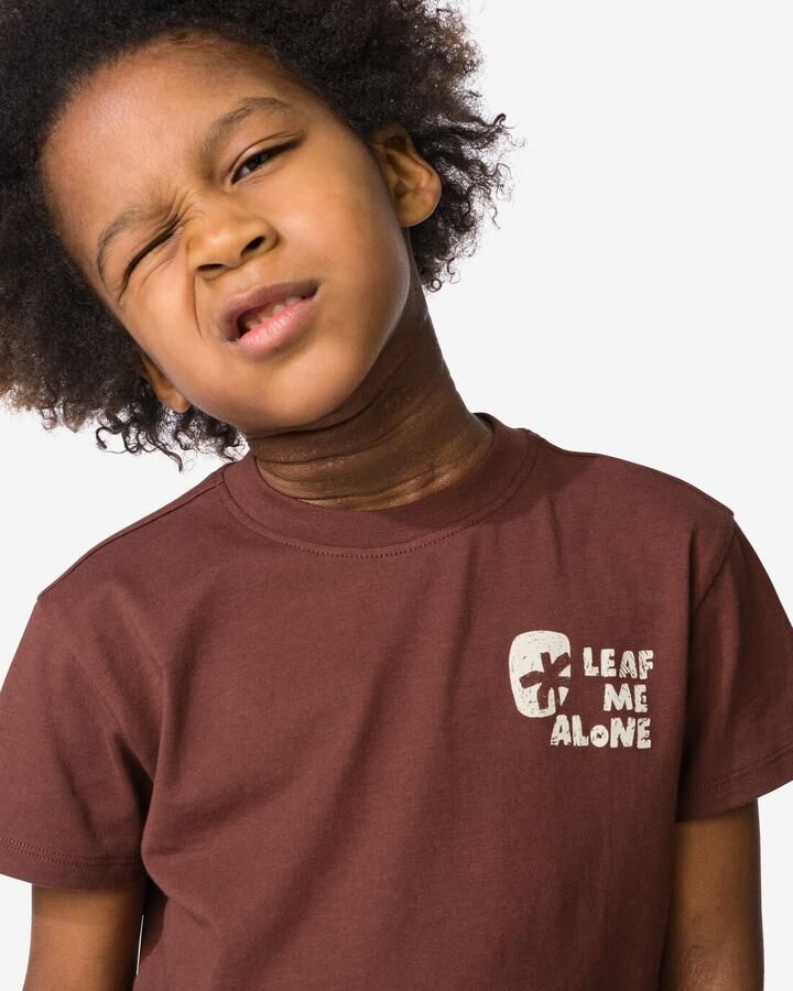 HEMA Kinder T-shirt Planten 2 Stuks Bruin (bruin) - Foto 2