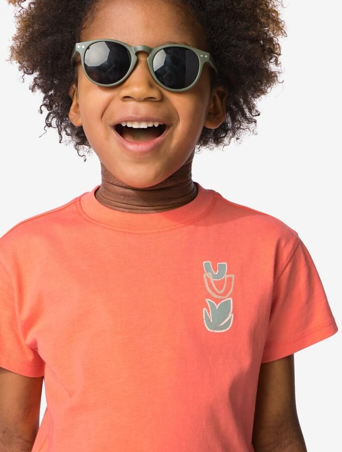HEMA Kinder T-shirt Print 2 Stuks Koraal (koraal)