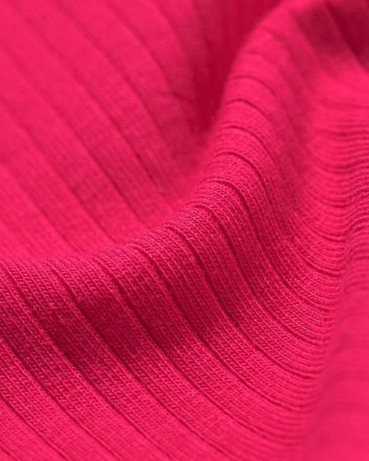 HEMA Kinder T-shirt Rib Aardbei Fuchsia (fuchsia)