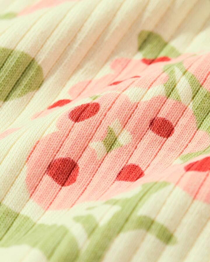 HEMA Kinder T-shirt Rib Bloemen Lichtgeel (lichtgeel) - Foto 2
