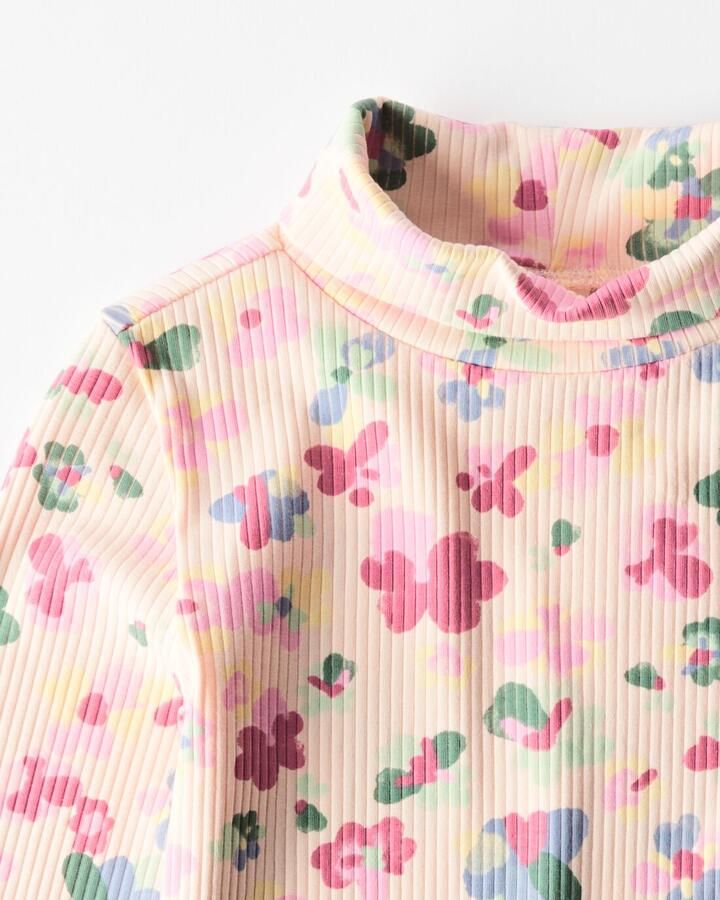 HEMA Kinder T-shirt Rib Bloemen Roze - Foto 2