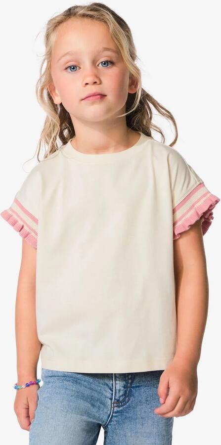 HEMA Kinder T-shirt Rib Ecru (ecru)