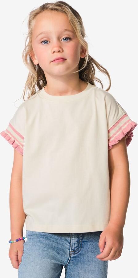 HEMA Kinder T-shirt Rib Ecru (ecru)
