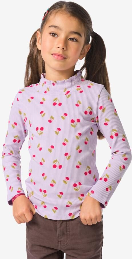 HEMA Kinder T-shirt Rib Fruit Lichtpaars (lichtpaars) - Foto 2