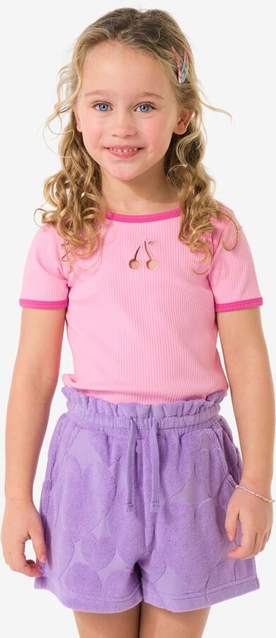 HEMA Kinder T-shirt Rib Fruit Roze (roze) - Foto 2