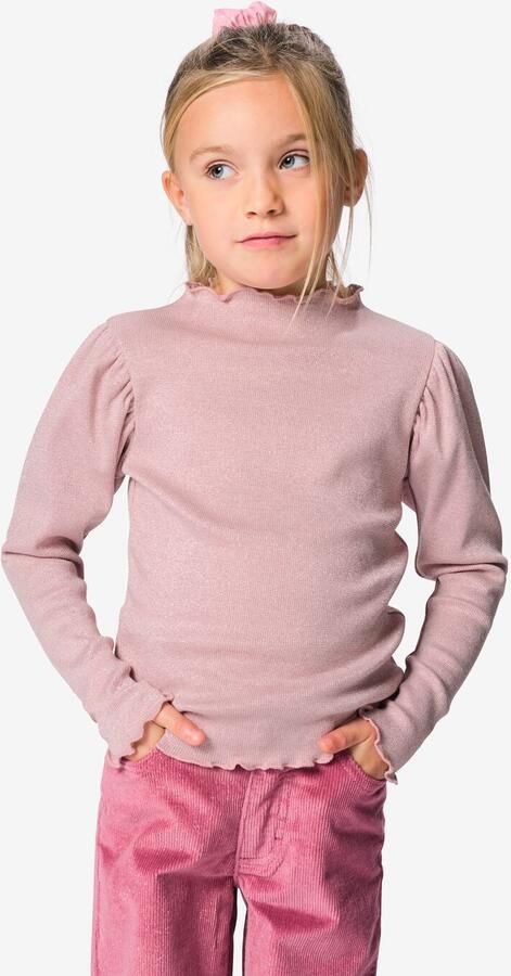 HEMA Kinder T-shirt Rib Oudroze