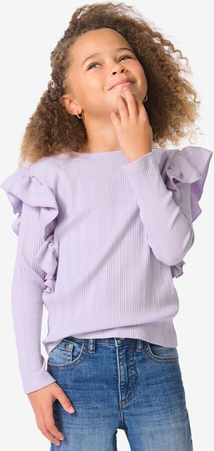 HEMA Kinder T-shirt Rib Paars (paars) - Foto 2