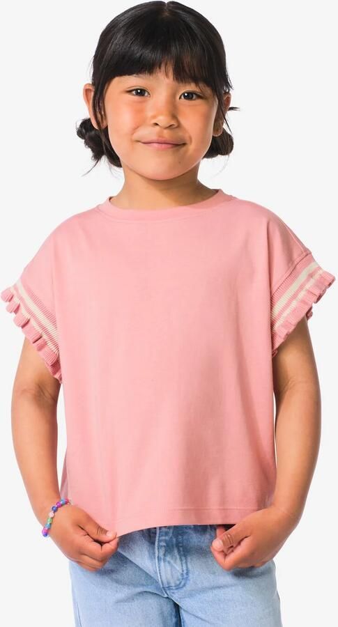 HEMA Kinder T-shirt Rib Roze (roze)