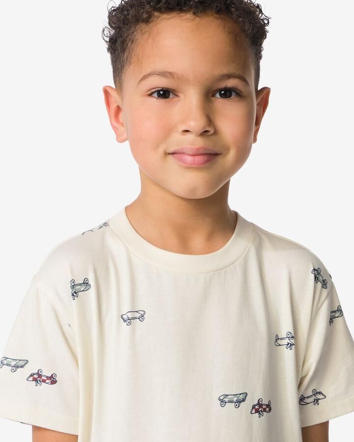 HEMA Kinder T-shirt Skateboard Wit (wit)