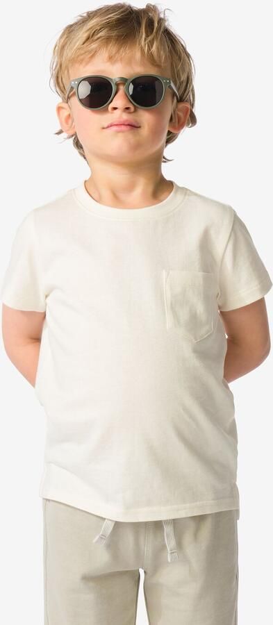 HEMA Kinder T-shirt Structuur Ecru (ecru)