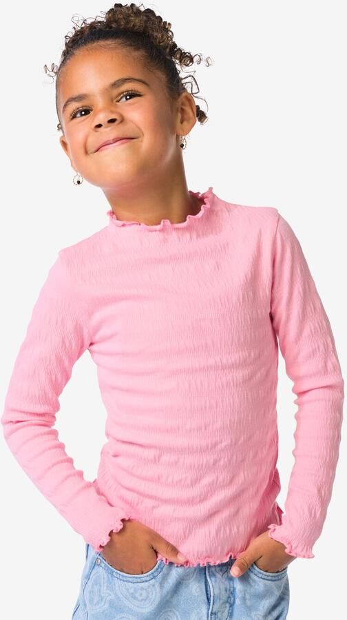 HEMA Kinder T-shirt Structuur Roze (roze) - Foto 2