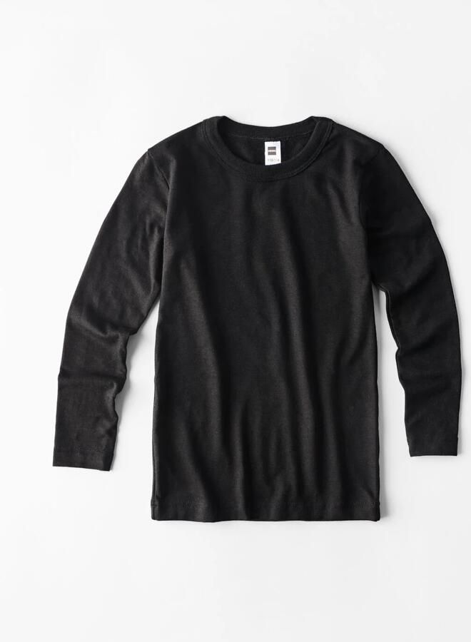 HEMA Kinder T-shirt Thermo Lange Mouw Ronde Hals Zwart - Foto 2