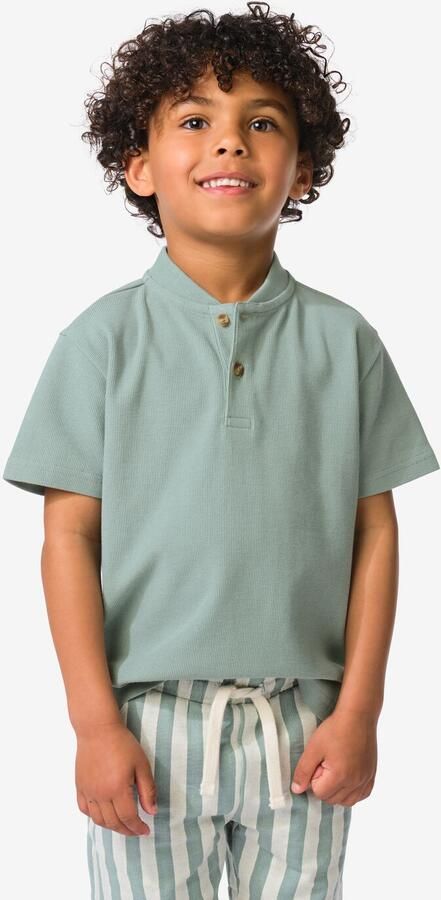 HEMA Kinder T-shirt Wafel Groen (groen)
