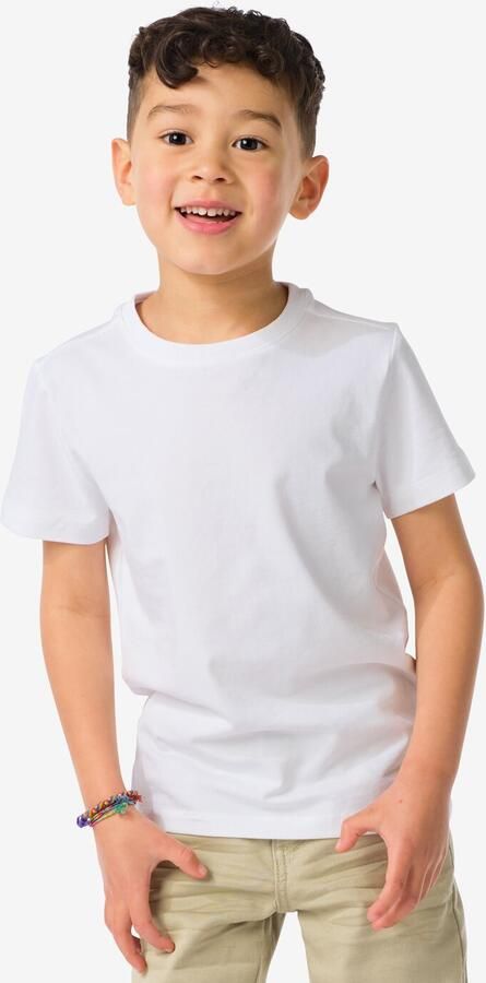 HEMA Kinder T-shirts Biologisch Katoen 2 Stuks Wit - Foto 2