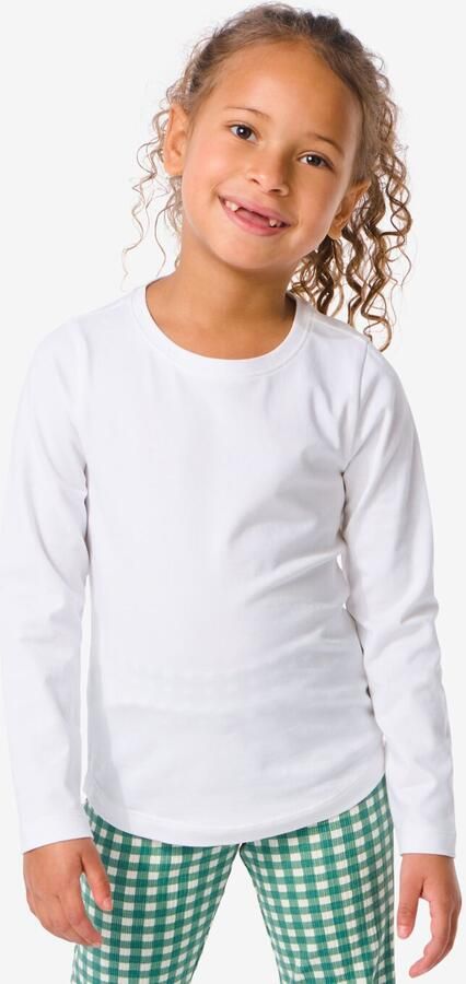 HEMA Kinder T-shirts Biologisch Katoen 2 Stuks Wit (wit)