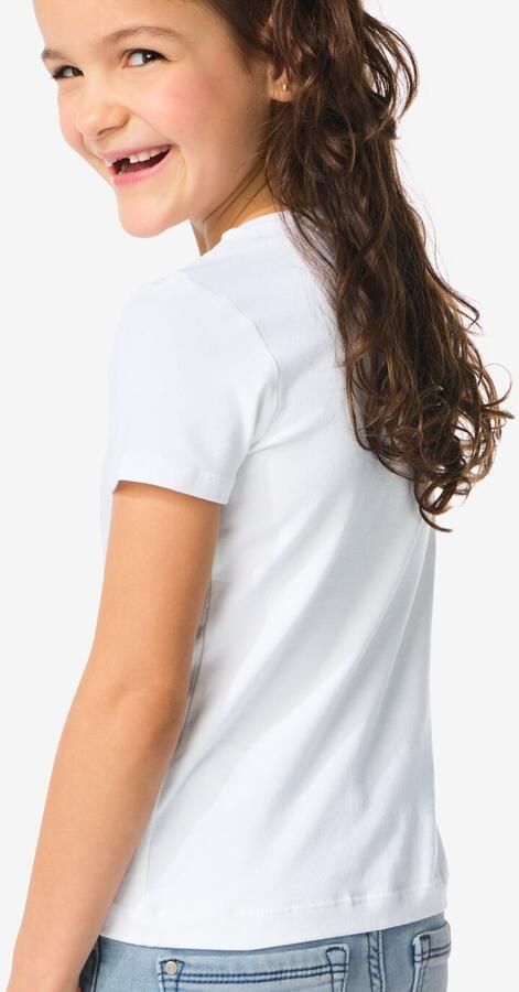 HEMA Kinder T-shirts Biologisch Katoen 2 Stuks Wit (wit) - Foto 2