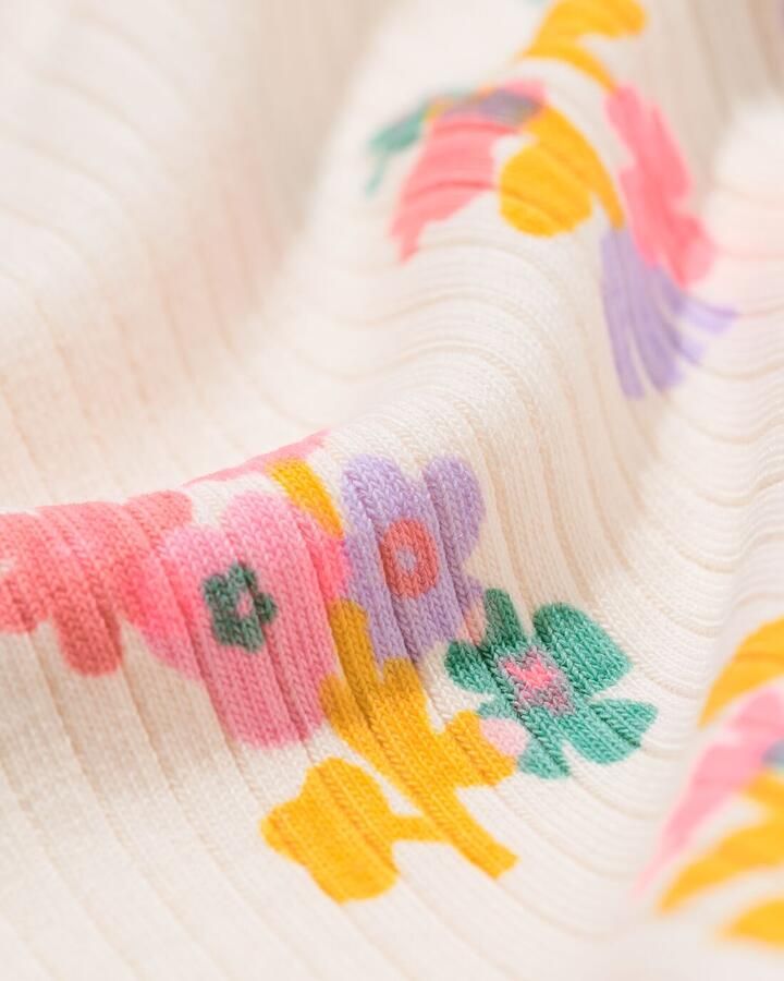 HEMA Kinder T-shirts Rib Bloemen 2 Stuks Roze (roze)