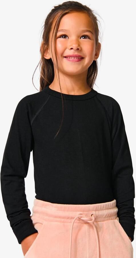HEMA Kinder Thermo T-shirt Zwart (zwart)