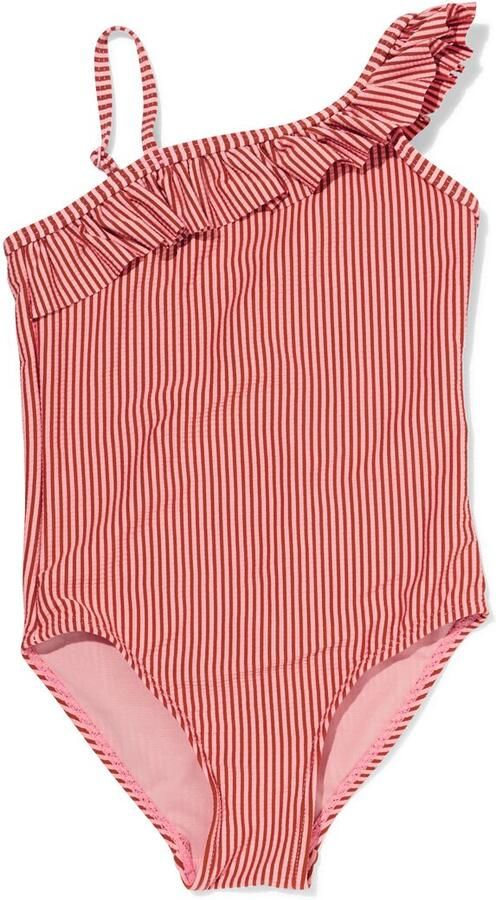 HEMA Kinderbadpak Seersucker Donkerroze (donkerroze)