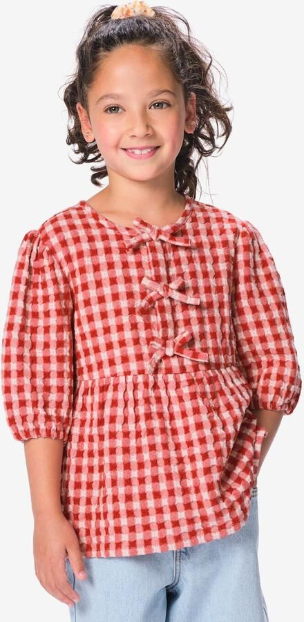 HEMA Kinderblouse Ruiten Roze
