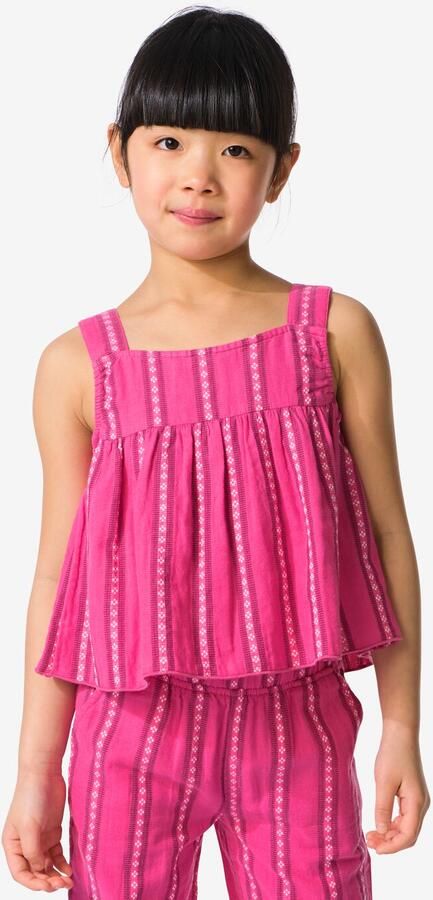HEMA Kinderblouse Strepen Donkerroze (donkerroze) - Foto 2