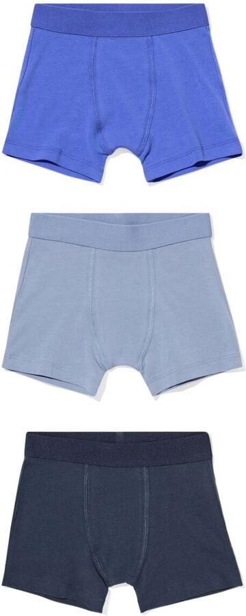 HEMA Kinderboxers Effen 3 Stuks Blauw (blauw)