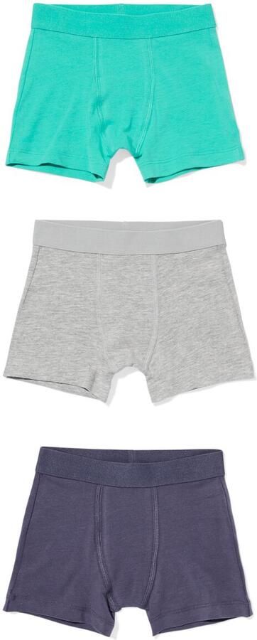 HEMA Kinderboxers Effen 3 Stuks Groen (groen) - Foto 2