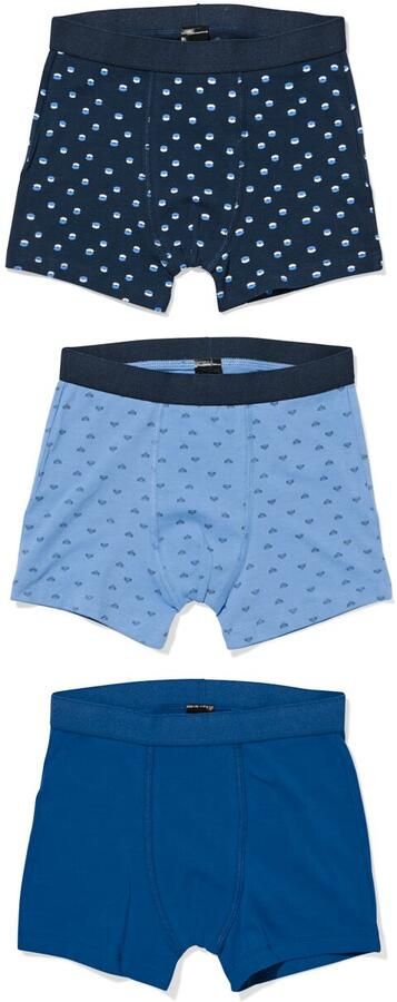 HEMA Kinderboxers Grafisch 3 Stuks Blauw (blauw) - Foto 2