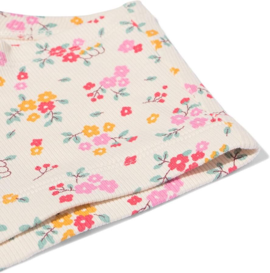 HEMA Kinderboxers Rib Katoen Bloemen 3 Stuks Multicolor (multicolor) - Foto 2