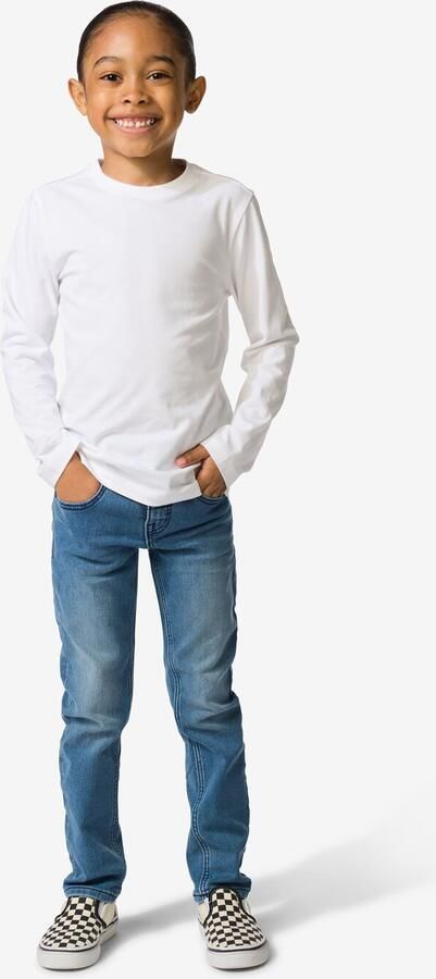 HEMA Kinderbroek Jogdenim Skinny Fit Middenblauw (middenblauw) - Foto 2