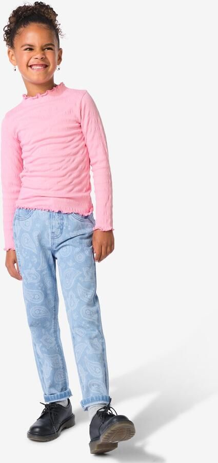 HEMA Kinderbroek Mom Fit Paisley Lichtblauw (lichtblauw) - Foto 2