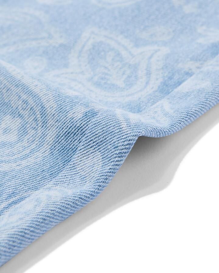 HEMA Kinderbroek Mom Fit Paisley Lichtblauw (lichtblauw)
