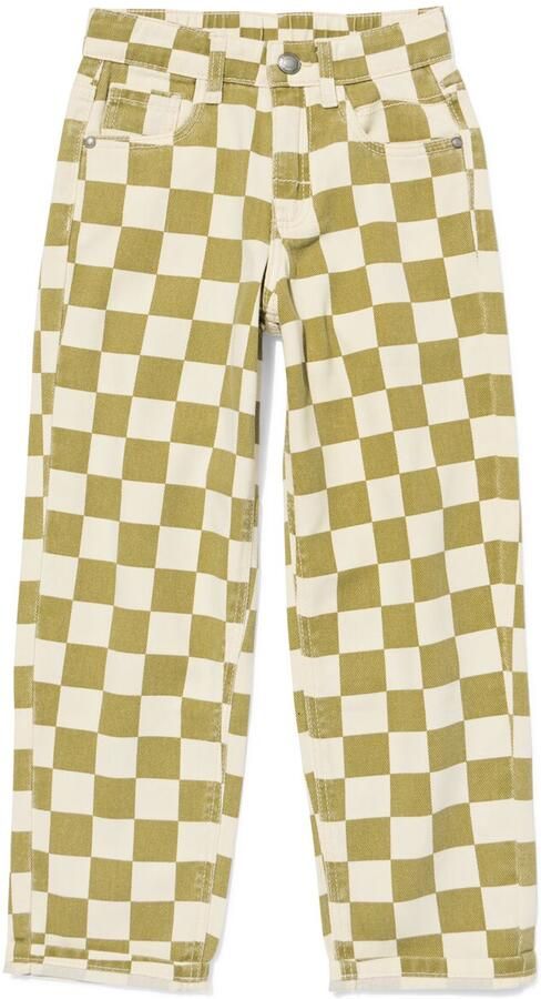 HEMA Kinderbroek Regular Fit Blokken Groen (groen) - Foto 2