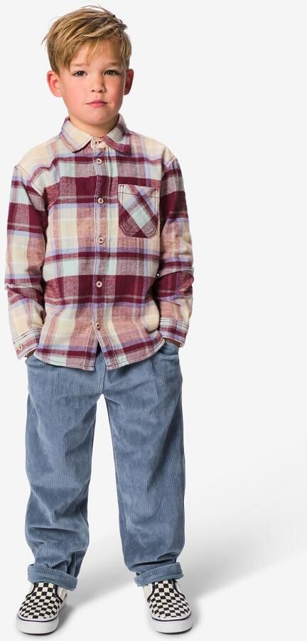 HEMA Kinderbroek Regular Fit Corduroy Blauw