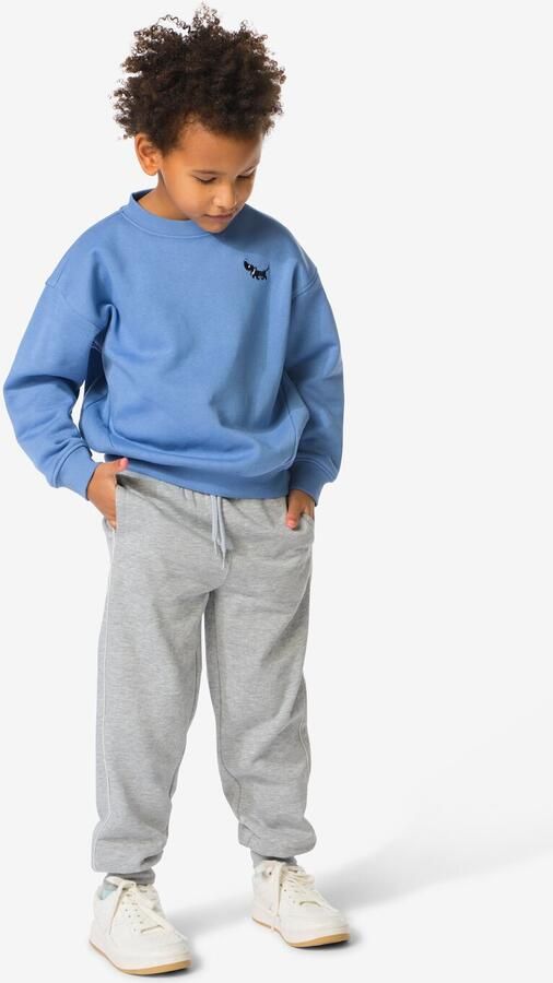 HEMA Kinderbroek Sweatstof Grijsmelange (grijsmelange)