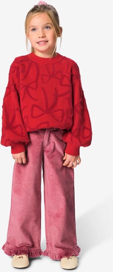 HEMA Kinderbroek Wide Fit Corduroy Oudroze