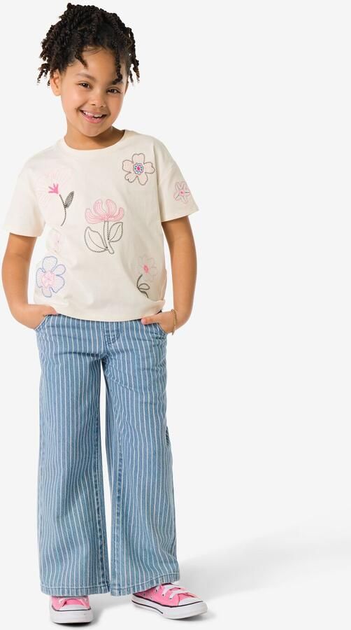 HEMA Kinderbroek Wijd Strepen Lichtblauw (lichtblauw) - Foto 2
