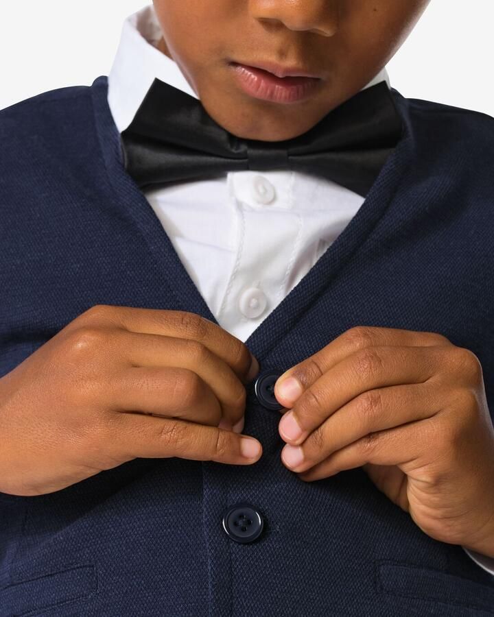 HEMA Kindergilet Pique Blauw (blauw)