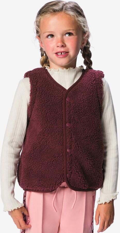 HEMA Kindergilet Teddy Bordeauxrood (bordeauxrood)