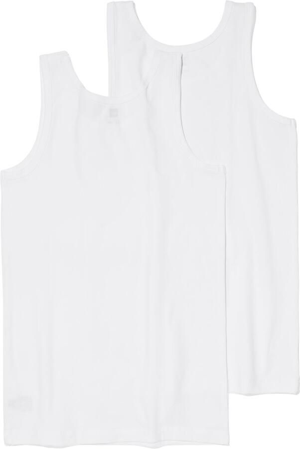 HEMA Kinder Hemden Basic Stretch Katoen 2 Stuks Wit (wit) - Foto 2