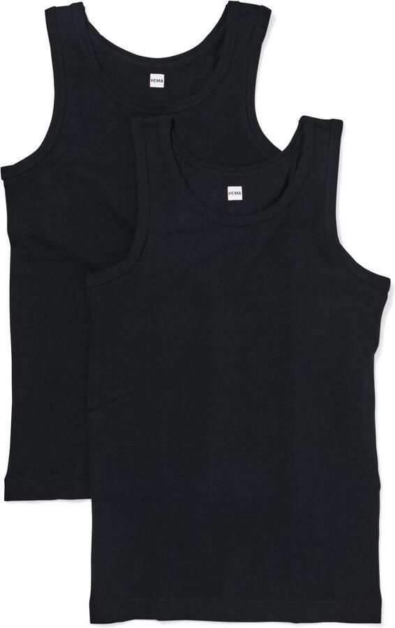 HEMA Kinderhemden 2 Stuks Zwart (zwart)