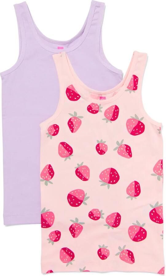 HEMA Kinderhemden Aardbei 2 Stuks Roze (roze)