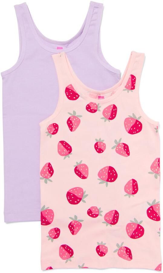HEMA Kinderhemden Aardbei 2 Stuks Roze (roze)