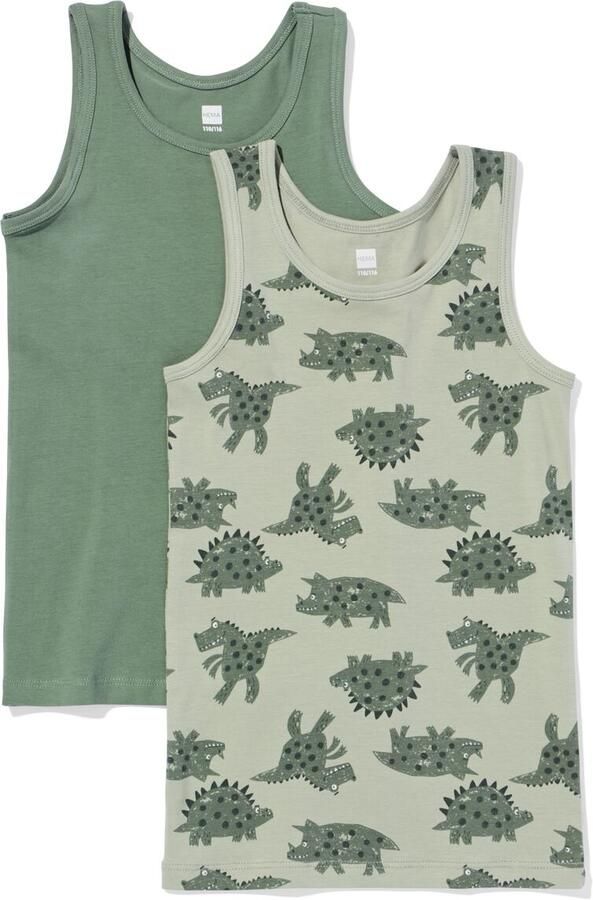 HEMA Kinderhemden Dino 2 Stuks Groen (groen) - Foto 2