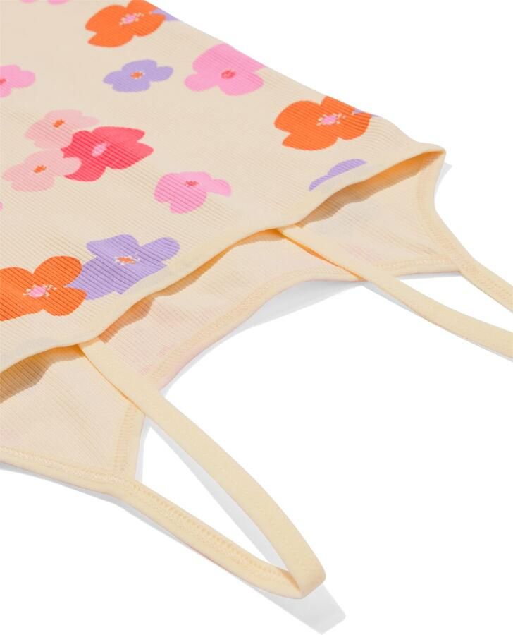 HEMA Kinderhemden Rib Bloemen 2 Stuks Lichtroze (lichtroze)